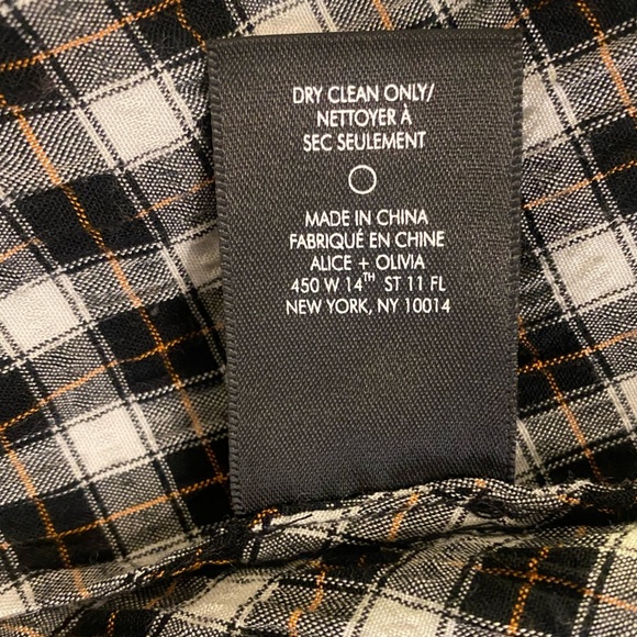 Alice + Olivia Cellie Handkerchief Midi Dress in Shaw Plaid Size SP - Picture 11 of 11